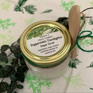 Peppermint & Eucalyptus scrub hand crafted exfoliating moisturizes clean beauty